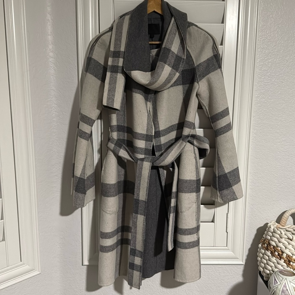 INTERMIX size S / coat grey / double sided / zipper sleeves
